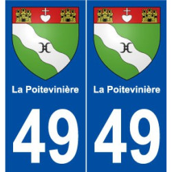 49 La Poitevinière blason autocollant plaque stickers ville