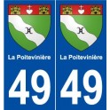 49 La Poitevinière blason autocollant plaque stickers ville