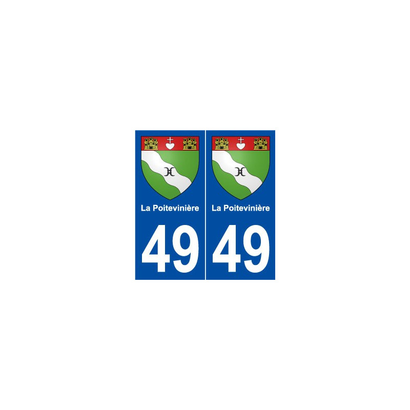 49 La Poitevinière blason autocollant plaque stickers ville