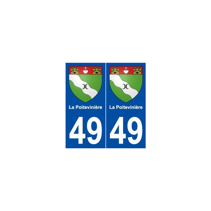 49 La Poitevinière blason autocollant plaque stickers ville