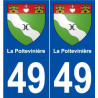 49 La Poitevinière blason autocollant plaque stickers ville