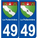 49 La Poitevinière blason autocollant plaque stickers ville