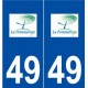 49 La Pommeraye logo autocollant plaque stickers ville