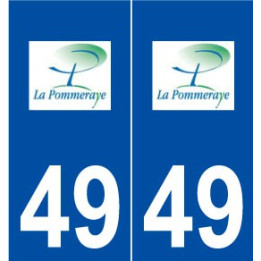 49 La Pommeraye logo autocollant plaque stickers ville