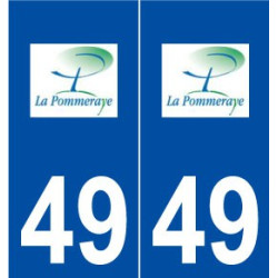 49 La Pommeraye logo autocollant plaque stickers ville
