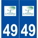 49 La Pommeraye logo autocollant plaque stickers ville