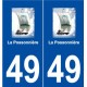 49 La Possonnière logo autocollant plaque stickers ville