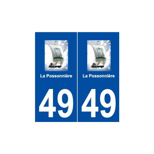49 La Possonnière logo autocollant plaque stickers ville