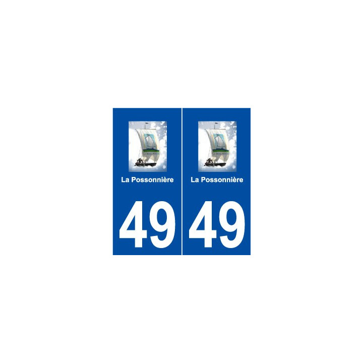 49 La Possonnière logo autocollant plaque stickers ville