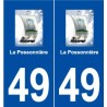 49 La Possonnière logo autocollant plaque stickers ville