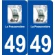 49 La Possonnière logo autocollant plaque stickers ville
