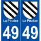 49 La Pouëze blason autocollant plaque stickers ville