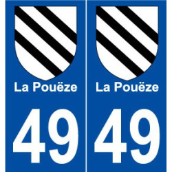 49 La Pouëze blason autocollant plaque stickers ville