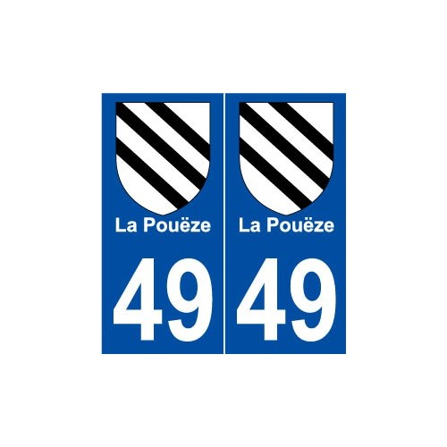 49 La Pouëze blason autocollant plaque stickers ville