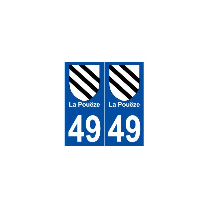 49 La Pouëze blason autocollant plaque stickers ville