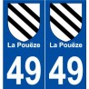 49 La Pouëze blason autocollant plaque stickers ville