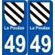 49 La Pouëze blason autocollant plaque stickers ville
