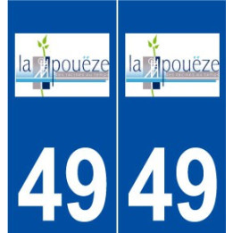 49La Pouëze logo autocollant plaque stickers ville