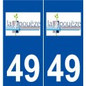 49La Pouëze logo autocollant plaque stickers ville