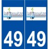 49La Pouëze logo autocollant plaque stickers ville