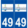 49La Pouëze logo autocollant plaque stickers ville