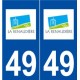 49 La Renaudière logo autocollant plaque stickers ville