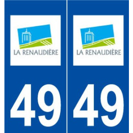 49 La Renaudière logo autocollant plaque stickers ville