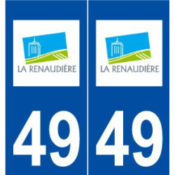 49 La Renaudière logo autocollant plaque stickers ville