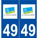 49 La Renaudière logo autocollant plaque stickers ville