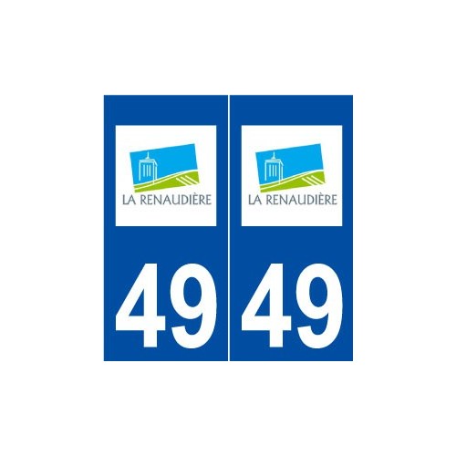 49 La Renaudière logo autocollant plaque stickers ville