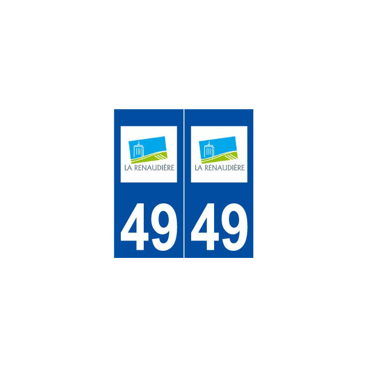 49 La Renaudière logo autocollant plaque stickers ville