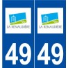 49 La Renaudière logo autocollant plaque stickers ville