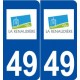 49 La Renaudière logo autocollant plaque stickers ville