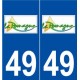 49 La Romagne logo autocollant plaque stickers ville