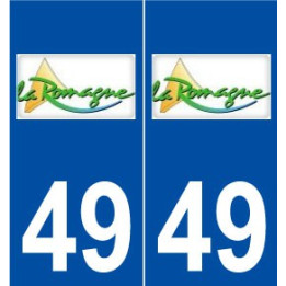 49 La Romagne logo autocollant plaque stickers ville