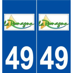 49 La Romagne logo autocollant plaque stickers ville