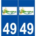 49 La Romagne logo autocollant plaque stickers ville