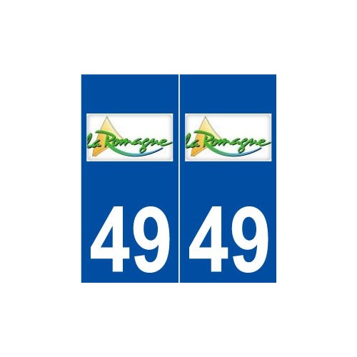 49 La Romagne logo autocollant plaque stickers ville