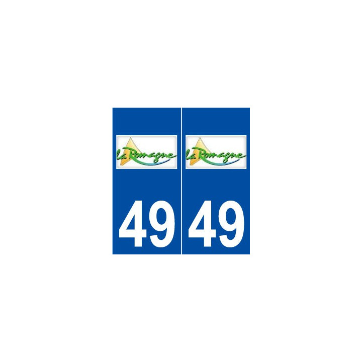 49 La Romagne logo autocollant plaque stickers ville