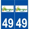 49 La Romagne logo autocollant plaque stickers ville