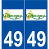 49 La Romagne logo autocollant plaque stickers ville
