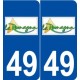 49 La Romagne logo autocollant plaque stickers ville