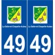 49 La Salle-et-Chapelle-Aubry logo autocollant plaque stickers ville