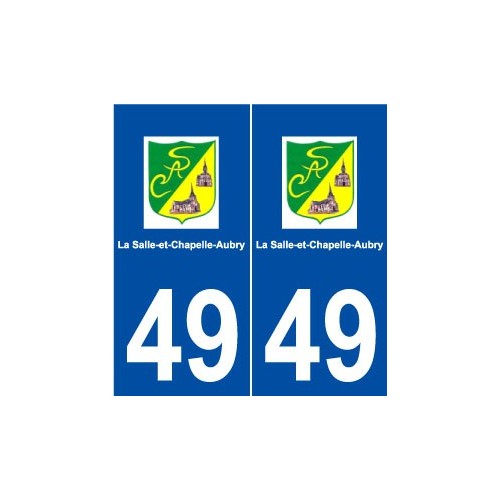 49 La Salle-et-Chapelle-Aubry logo autocollant plaque stickers ville