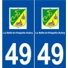 49 La Salle-et-Chapelle-Aubry logo autocollant plaque stickers ville