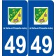 49 La Salle-et-Chapelle-Aubry logo autocollant plaque stickers ville