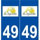 49 La Séguinière logo autocollant plaque stickers ville