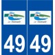 49 La Tessoualle logo autocollant plaque stickers ville
