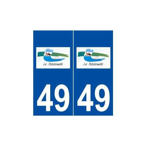 49 La Tessoualle logo autocollant plaque stickers ville