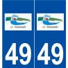 49 La Tessoualle logo autocollant plaque stickers ville